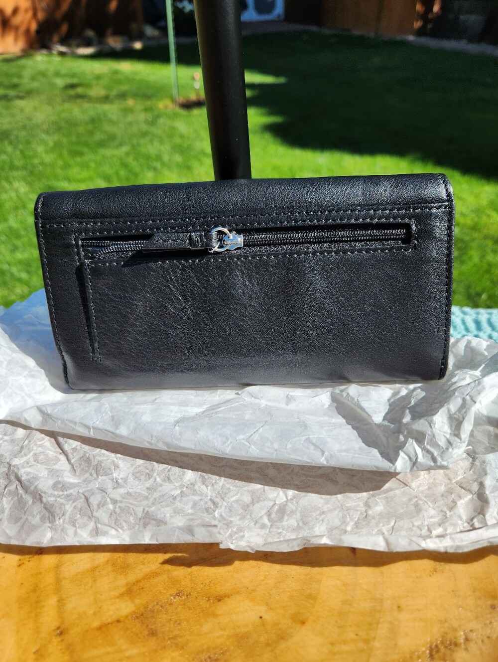 Coach Ashley Black Pleated Leather  Wallet - Picture 2 of 16